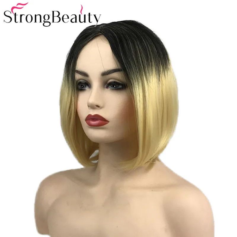 StrongBeauty короткие натуральные слоистые милые прямые светлые парики ТЕПЛО ОК синтетический парик Женские повседневные волосы