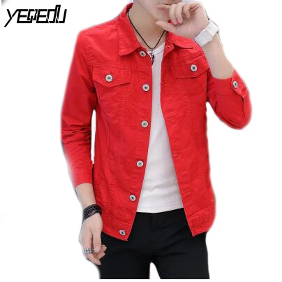 jeans red jacket