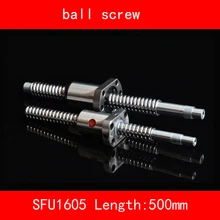 16mm Ball Screw Rolled SFU1605 length 400mm 500mm+1605 Flange single ballnut 3d print CNC parts standard end BK/BF12 1pc sfu1605 400mm ballscrew 1605 ball nut bk12 bf12 support cnc parts