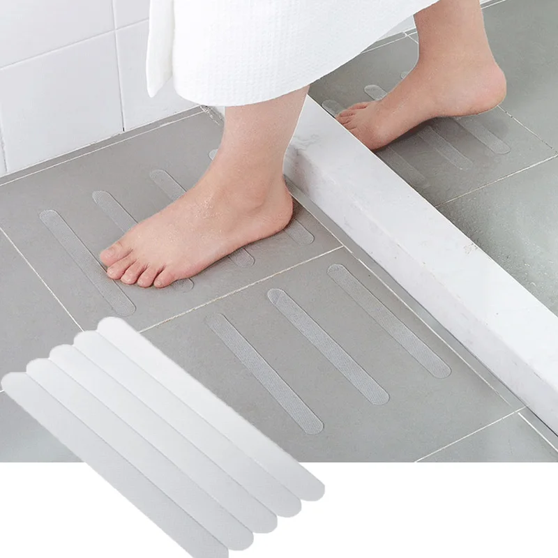 

Self Adhesive Grip Stickers Bath Mat Anti Slip Swimming Pool Kitchen Shower Strips 5 Pcs Non Slip Flooring Safety Tape Pad
