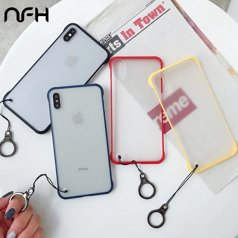 Роскошный Матовый чехол без рамки для телефона iPhone 7 6 6s 8 Plus чехлы с полным