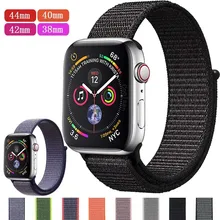 Высокое качество 40/44 мм нейлоновый спортивный бесшовный ремешок для наручных часов Apple Watch серии 1 2 3 4 ремнем легкий из мягкой дышащей ткани с вязанными лямками 38/42 м
