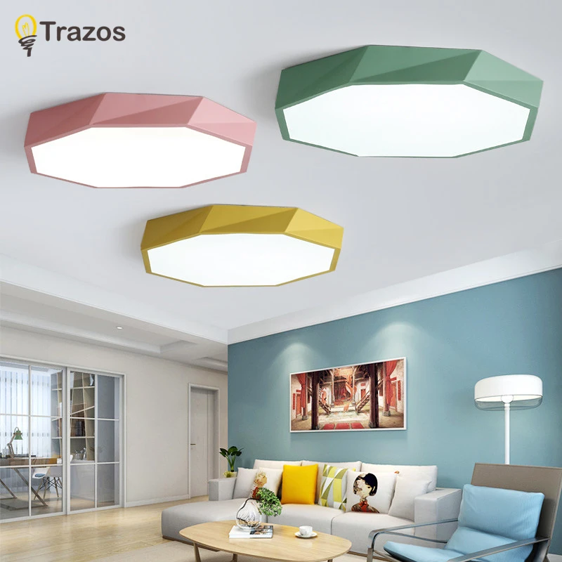 

Designer Modern Metal LED Ceiling Lights White Black Round Rectangular Dimmable Lamps For Bedroom Corridor Living Room
