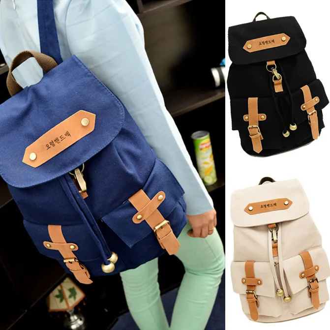 Korean Cute Women's Lady Vintage Satchel Backpack Shoulder School Bag Canvas | Багаж и сумки