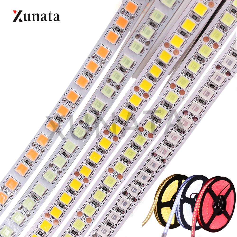 XUNATA 5 м 12 в 600 светодиодный SMD5054 светодиодный полосы светильник Водонепроницаемый высокое Яркость гибкий светодиодный лента для украшения