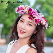 Высококачественная шляпа с цветами для невесты элегантные свадебные цветы для женщин Головные уборы Свадебные аксессуары для волос mingli Tengda