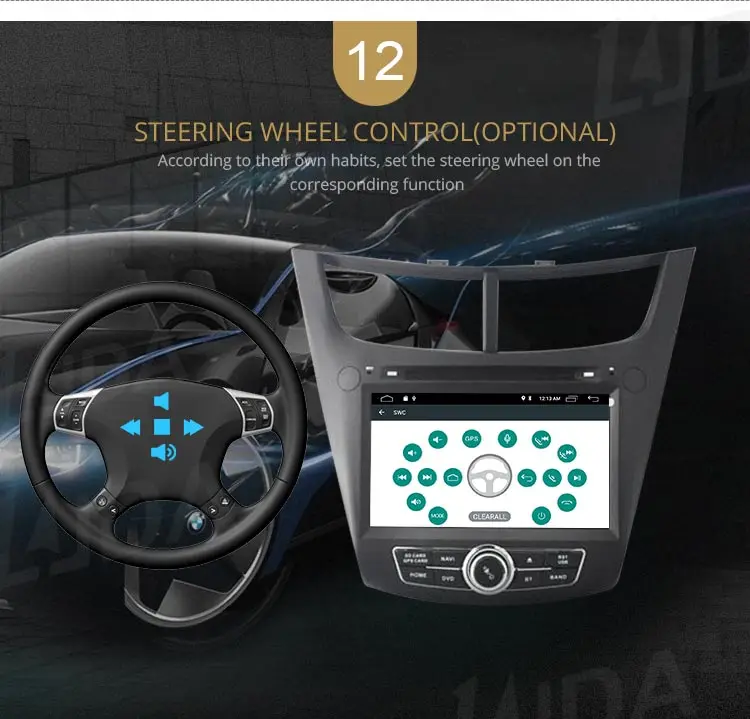 Sale LJDA 2 Din Car Radio Android 9.1 Car DVD Player For CHEVROLET SALT 2014 2015 GPS Navigation Stereo WIFI Multimedia IPS Canbus 14
