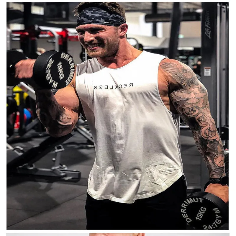

2019 Gyms Workout Sleeveless Shirt Tank Tops Men Bodybuilding Clothing Fitness Mens Sportwear Vests Muscle Animal Men Tank top