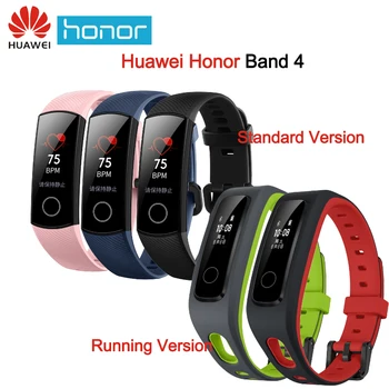 

Original Huawei Honor Band 4 / Running mart Wristband Amoled Color 0.95" Touchscreen Swim Posture Detect Heart Rate Sleep Snap