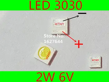 

50pcs EVERLIGHT LED Backlight TV LED 3030 High Power 2W 6V LED Backlight Cool white For LED LCD TV Backlight Application
