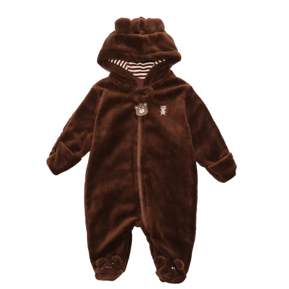 Wholesale Size 2017 Fleece Baby Animal Jumpsuits Overalls Bear Style Childrens Overalls Newborns