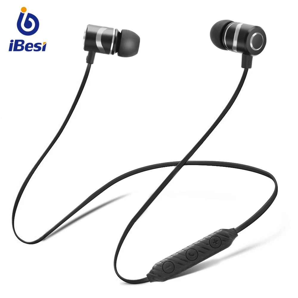 

IBESI L08 Bluetooth Neckband Earphone Wireless Sport Bass Earbuds Stereo Headphones Waterproof IPX5 with Mic for xiaomi Phone