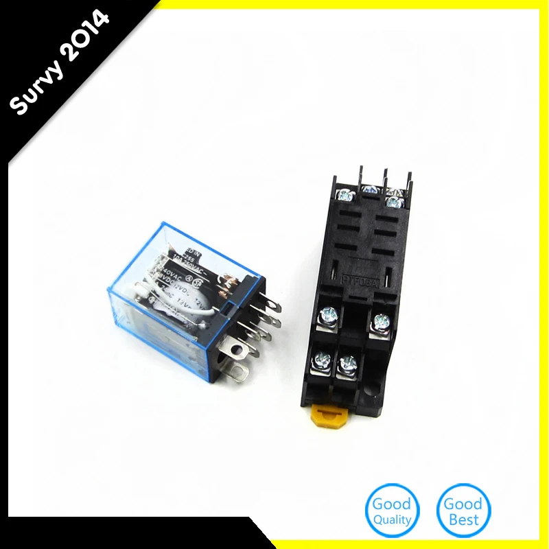 Реле питания LY2NJ 12 В DC катушка миниатюрное реле DPDT 8 контактов 10A 240VAC LY2 HH62P JQX-13F с