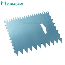 Силиконовые лопатки для выпечки с алюминиевым Зубчатый скребок четырехсторонний с зубчатым алюминиевым скребком скребок для торта MS-00015