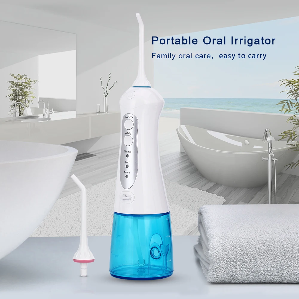 

Portable Cordless Irrigator Water Tooth Flosser USB Rechargeable Dental Care Water Tank Dental SPA Irrigator Teeth Cleaner