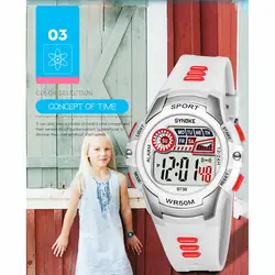 Детская светящаяся сигнализация Водонепроницаемые многофункциональные студенческие электронные умные детские спортивные часы для