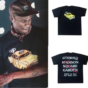 

New TRAVIS SCOTT MSG TAXI Astroworld TEE T shirt Wen 1:1 High Quality T shirts Summer Style Top Tees T-shirt