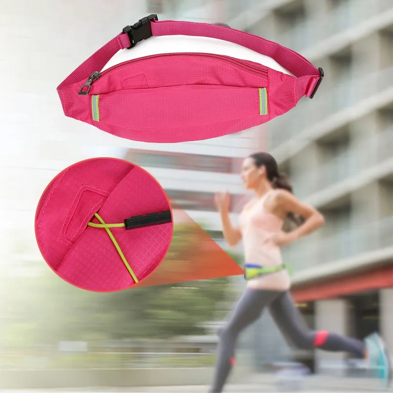 

Men Women Running Waist Bag Sport Pack Cycling Bag Belt Fanny Waist Pouch Outdoor Travel Racing Hiking Gym Fitness Running Bag