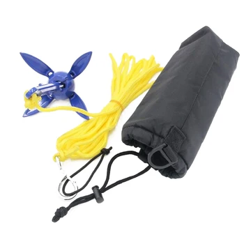 

Foldable Aluminum Anchor Kit with Rope for Canoe Kayak Small Boat &T8
