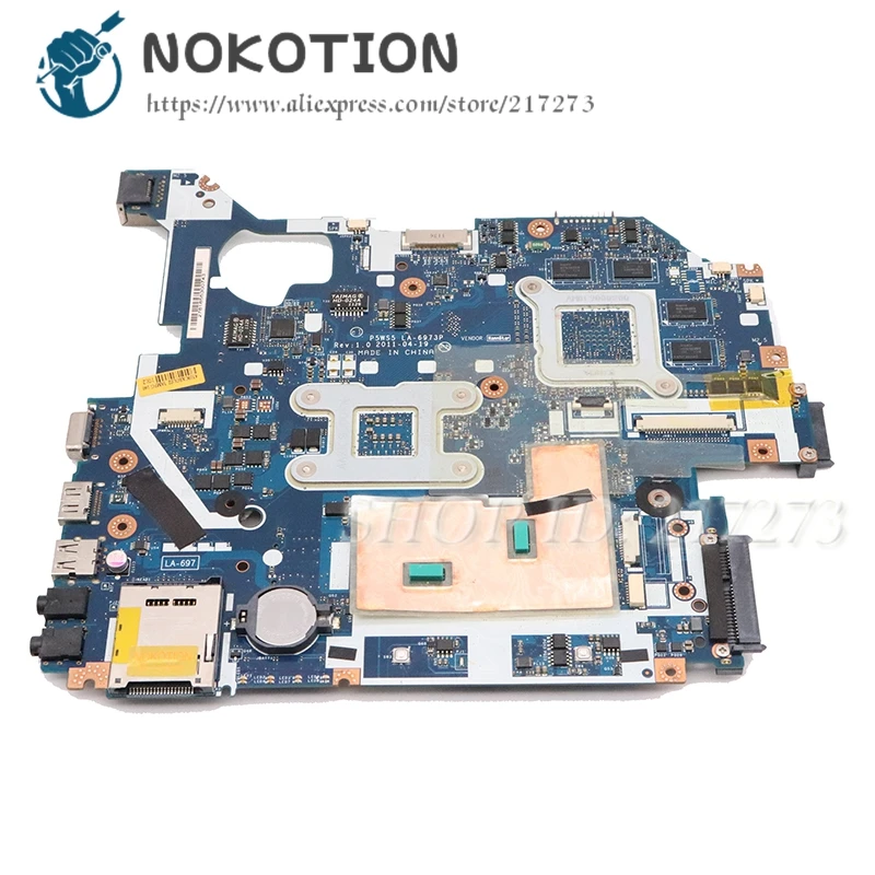 Reviews  NOKOTION P5WS5 LA-6973P For Gateway NV55 NV55S laptop motherboard MBWZK02001 MB.WZK02.001 HD6700M g