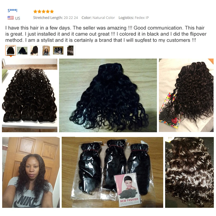Water Wave Bundles Human Hair Extensions 100% Real Human Hair Bundles Brazilian Hair Weave Bundles Human Hair 3 Bundles Non Remy Water Wave Bundles Human Hair Extensions 100% Real Human Hair Bundles Brazilian Hair Weave Bundles Human Hair 3 Bundles Non Remy