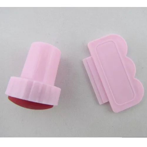 

2pcs/set Pink Image Plate Scraping Knife Nail Art Stamping Stamp Salon Artist Tools JINAO08