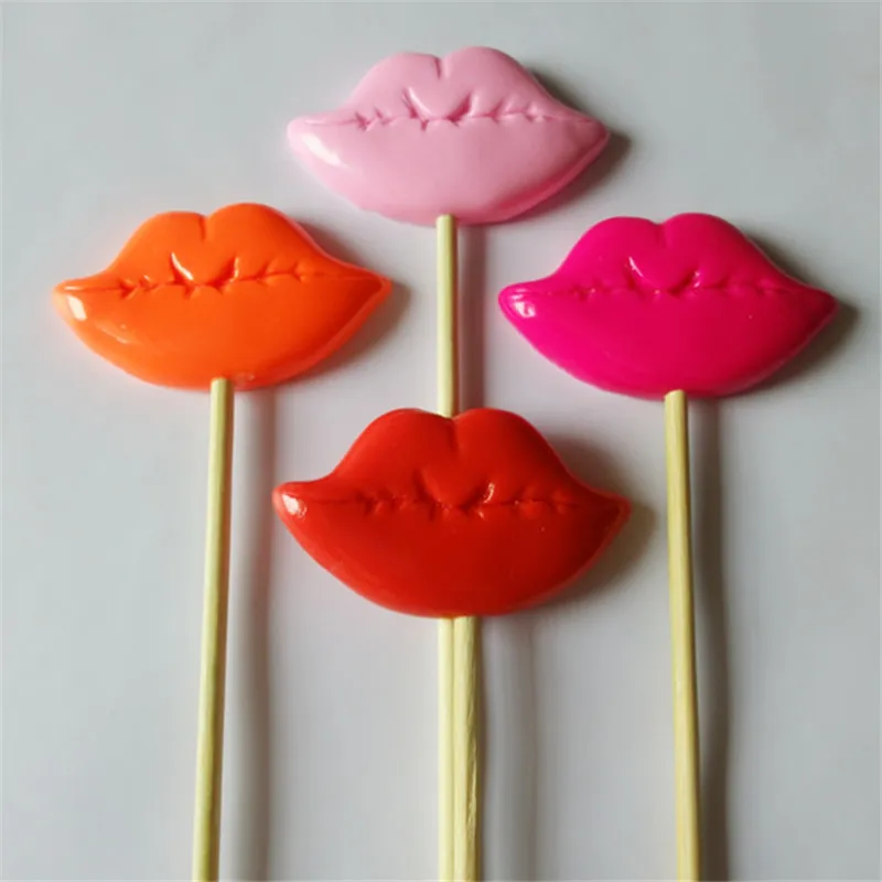 

4pcs/Set Colorful Fun DIY Lip Wedding Decoration Photo Booth Props Wedding Party Decoration Favors