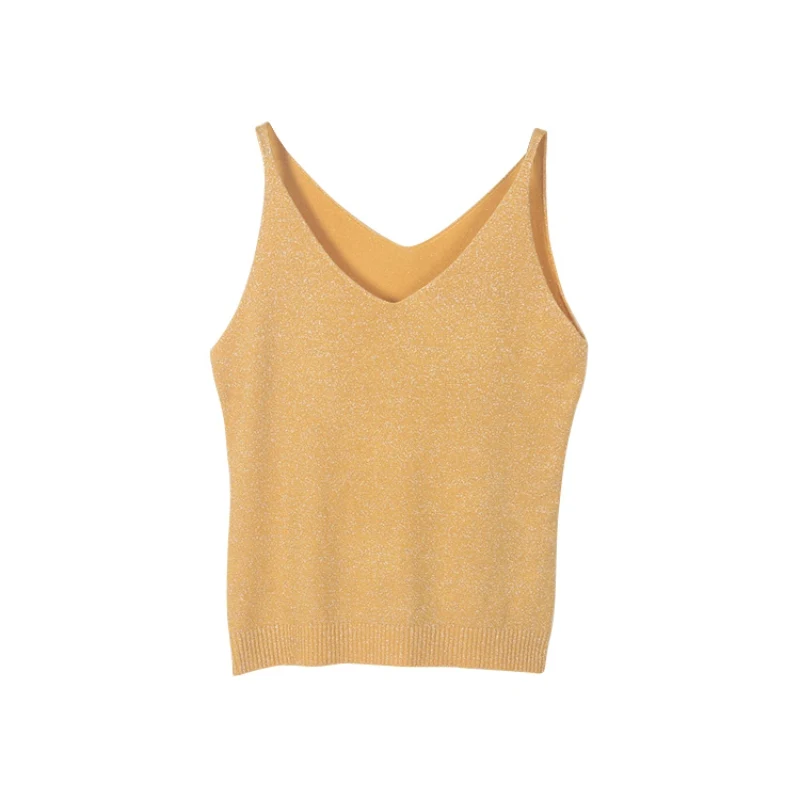 

HOT SALE Women Camisole Summer Icecream Camisole Bruiser Crop Tops female shirts Glettering Knitted Stretch Slim Tank Top