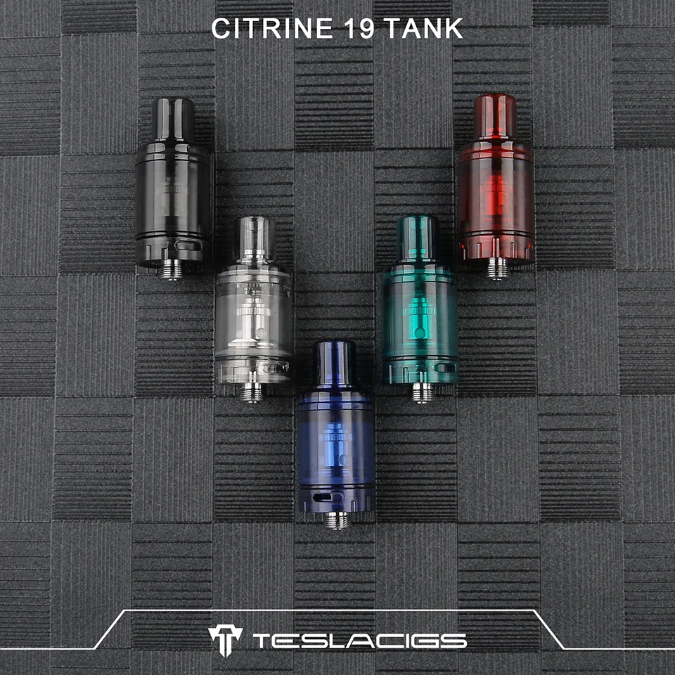 Оригинальный Tesla Citrine 19 Sub Ohm бак 1 8 мл емкость регулируемая Нижняя система