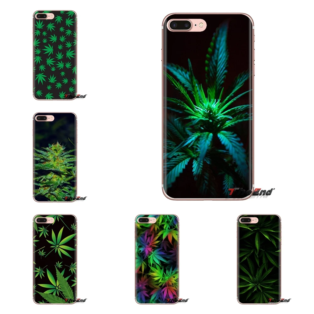 Мягкий прозрачный чехол для Xiaomi Mi3 Samsung A10 A30 A40 A50 A60 A70 Galaxy S2 Note 2 Grand Core Prime Cannabis Weed Leaves