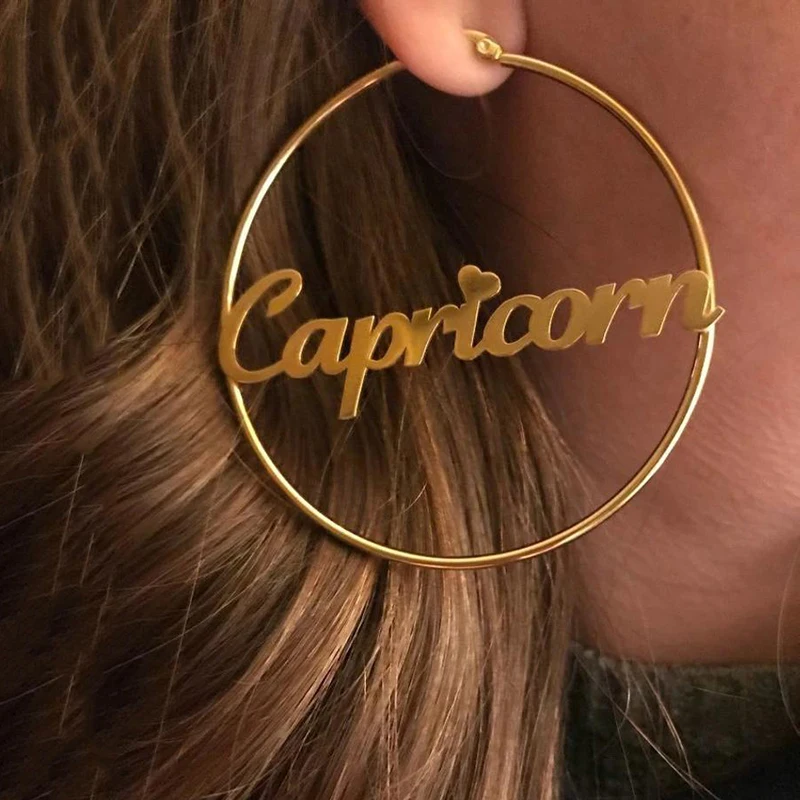 

DODOAI Name Hoop Earrings, Custom Hoop Earring, Any Name Available,Personalized Earrings, Gold Letter Name Earrings for Women