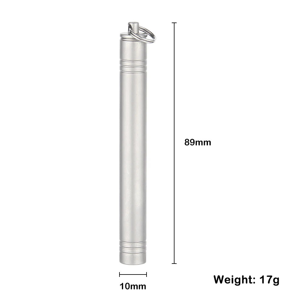 Сверхлегкий Водонепроницаемый брелок, титановый держатель зубочистки, чехол для зубочисток, таблеток, контейнер, бутылка для путешествий, кемпинга, пикника - Цвет: Ta6102F Case