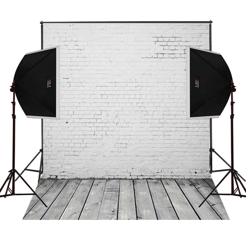 bricks wall gray floor photo background for wedding camera