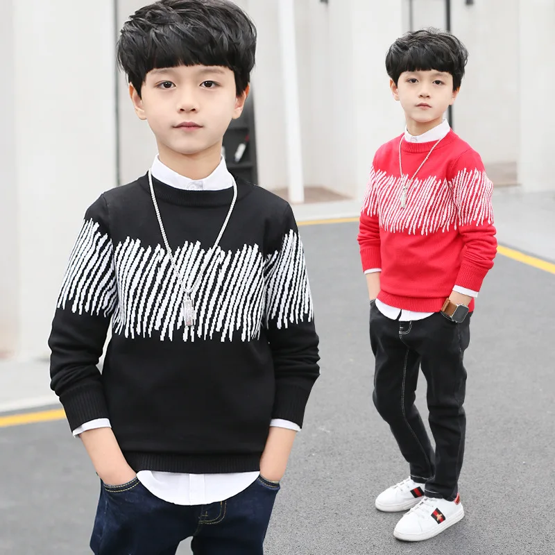 

Boys Sweater Autumn Long Sleeve Top Sweaters Toddler Boys Clothes Brand Children Clothing High Quality Kids Teens Clothes 10 12
