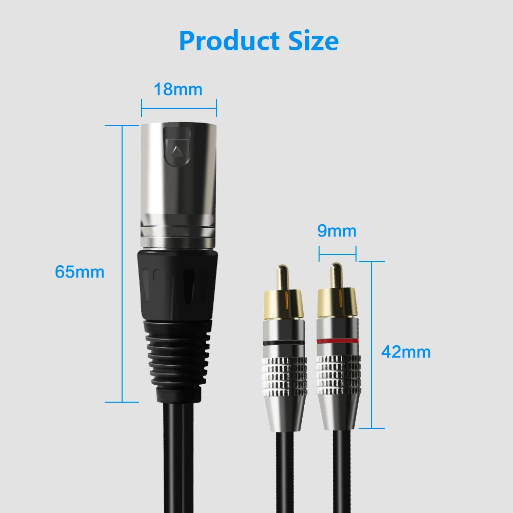 2 RCA папа XLR 3 Pin Мужской Женский Cannon аудио кабель усилитель смесительная втулка AV