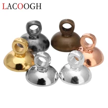 100 шт./лот, золото, серебро, черный цвет, медь, жемчуг, разъемы для основания кулона, крышка под ключ, подходит для 6 мм, 8 мм, бусины для женщин, сделай сам, ювелирное изделие