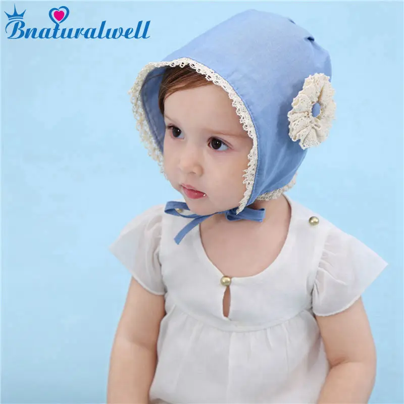New Handmade Blue Denim  Baby Bonnet 