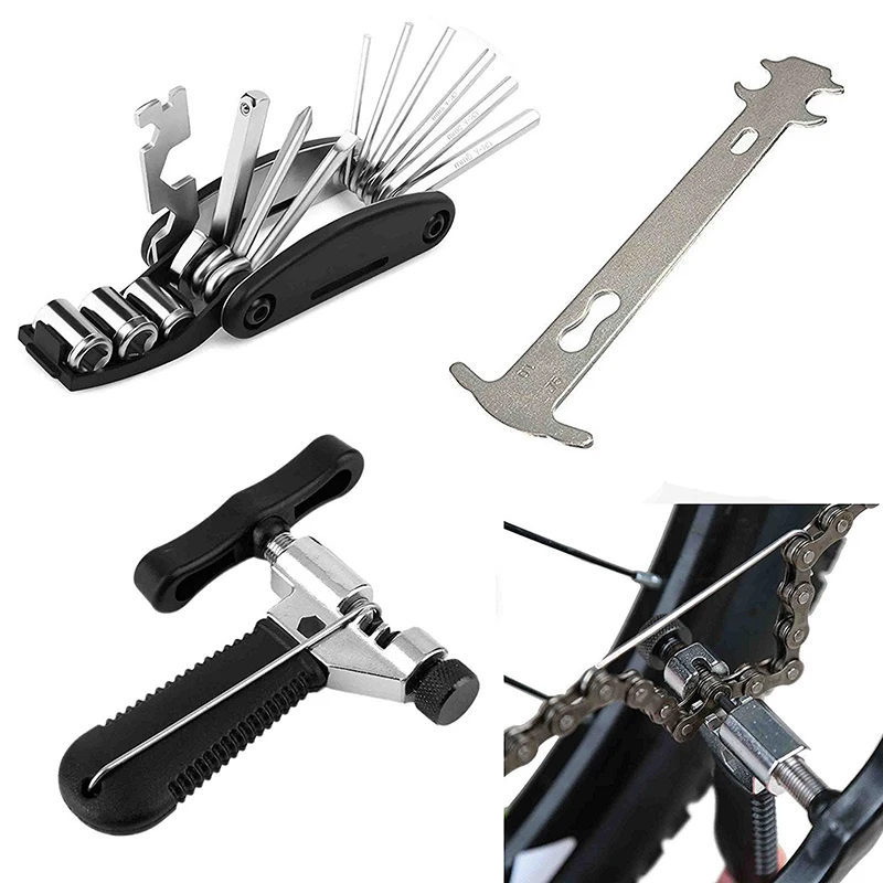 

Bicycle Tool Bike Repair Kit Multi Tool 16 In 1 Bicycle Chain Breaker Cutter Bike Chain Checker herramientas bicicleta
