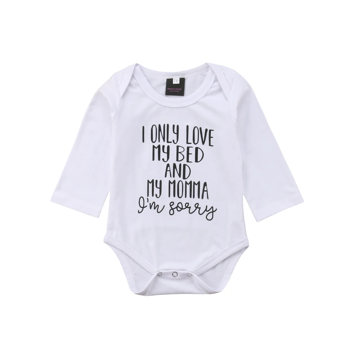 Newborn Infant Baby Girls Boys Casual Bodysuits Long Sleeve Letter
