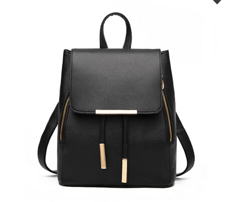 cool everyday backpacks DIDA BEAR Women Backpack High Quality PU Leather Mochila Escolar School Bags For Teenagers Girls Leisure Backpacks Candy Color stylish backpacks for travel