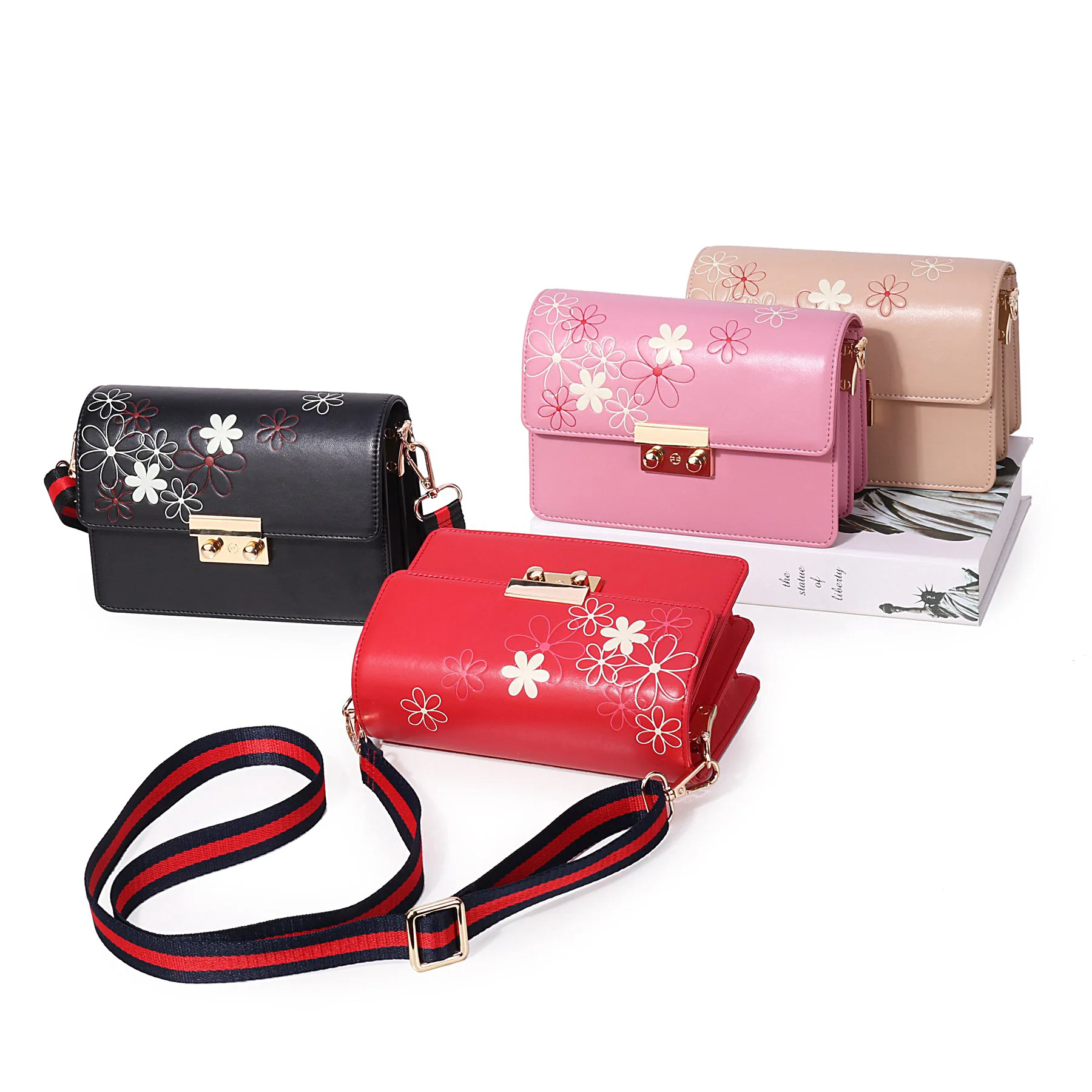 

Single Shoulder Slung Female Bag 2019 New Wild Hand-painted Embossed Stereotypes Bacchus Shoulder Bag