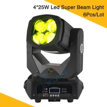 8 шт./лот) Новые лучевые прожекторы 4*25 Вт светодиодный мощный прожектор движущийся головной Луч света, равный 200 Вт Шарпи луч света