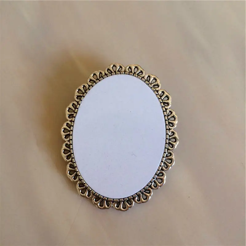 

blank pins for sublimation Ancient silver jewelry fashion retro vintage brooch pin for heat Transfer 30*40mm wholesales