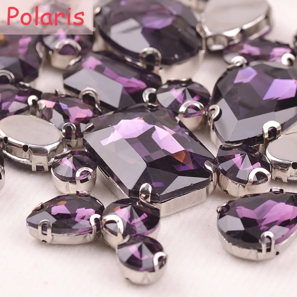 FSA20  Claw rhinestone Amethyst (3)