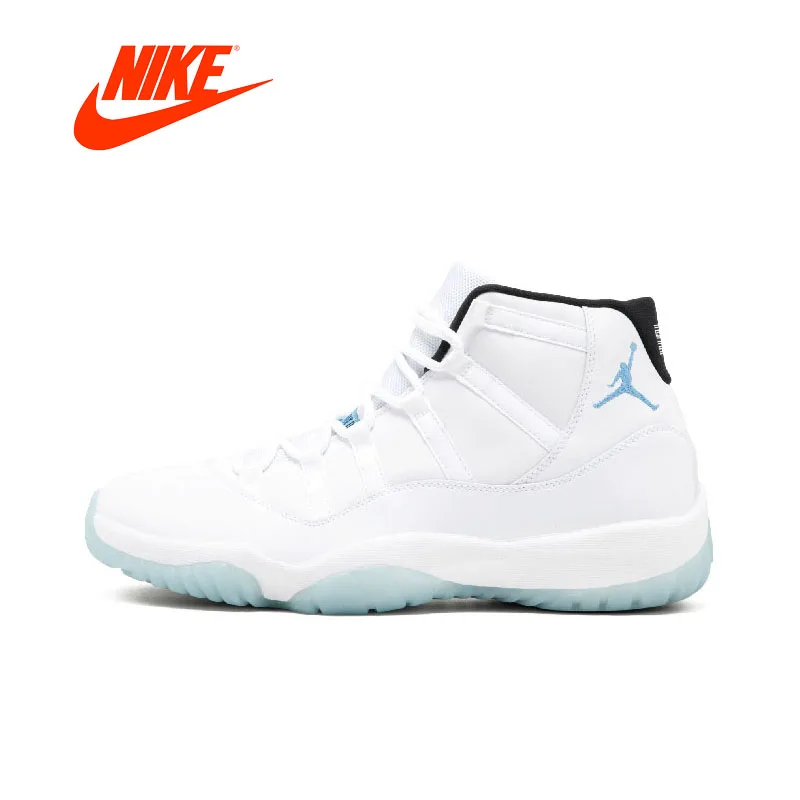 Original New Arrival Authentic NIKE Air Jordan 11 Retro Legend Blue AJ11 Mens Basketball Shoes Sneakers Sport Outdoor