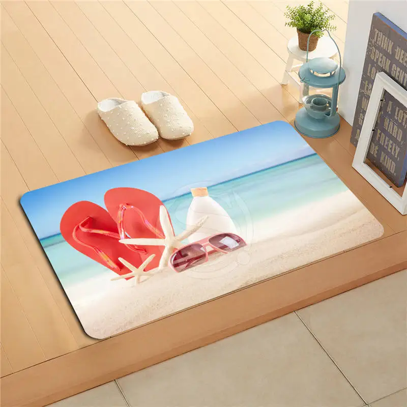 v&amp19 Custom The beach sea shells Doormat Home Decor Door mat Floor Mat Bath Mats foot pad L7.11#k19 | Дом и сад