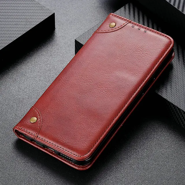 Для Xiaomi Redmi 6 Pro чехол Роскошный флип Fundas Xiaomi Redmi 6A чехол Магнит кожаный кошелек для Xiaomi Redmi 6 Чехол Redmi6 6 A - Цвет: Коричневый