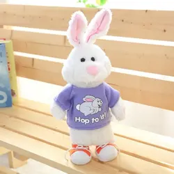 47 см ребенка успокоить кролика плюшевые игрушки мягкие чучело прекрасный Электрический петь песни Кролик Куклы Дети подарки на день