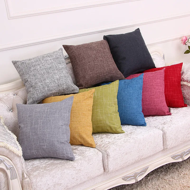 WSPhang 1pc Fashionable simple plain color upholstery sofa cushion