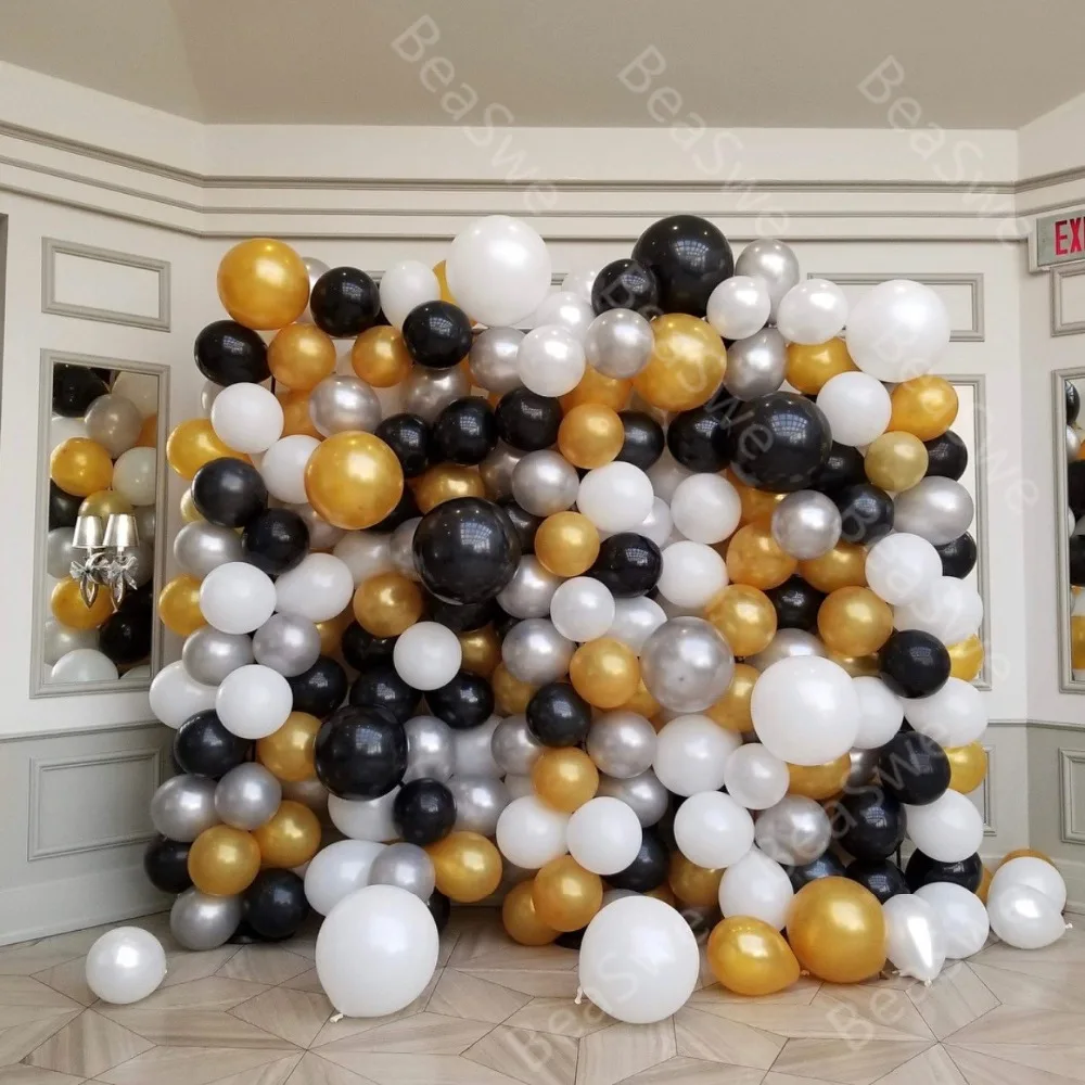 

36inch 10inch 18inch Gold Black Helium Pearl Latex Balloons Wedding Birthday Baby Shower Party Decor Supplies air Event party